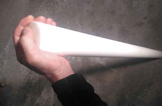 white plastic rod